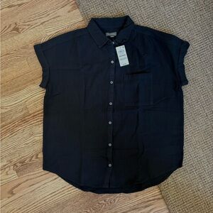 Style & Co. Women's Medium Cotton Gauze Camp Shirt